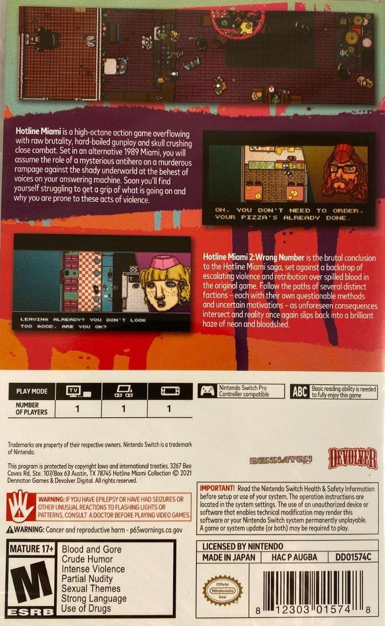 Hotline Miami Collection Nintendo Switch