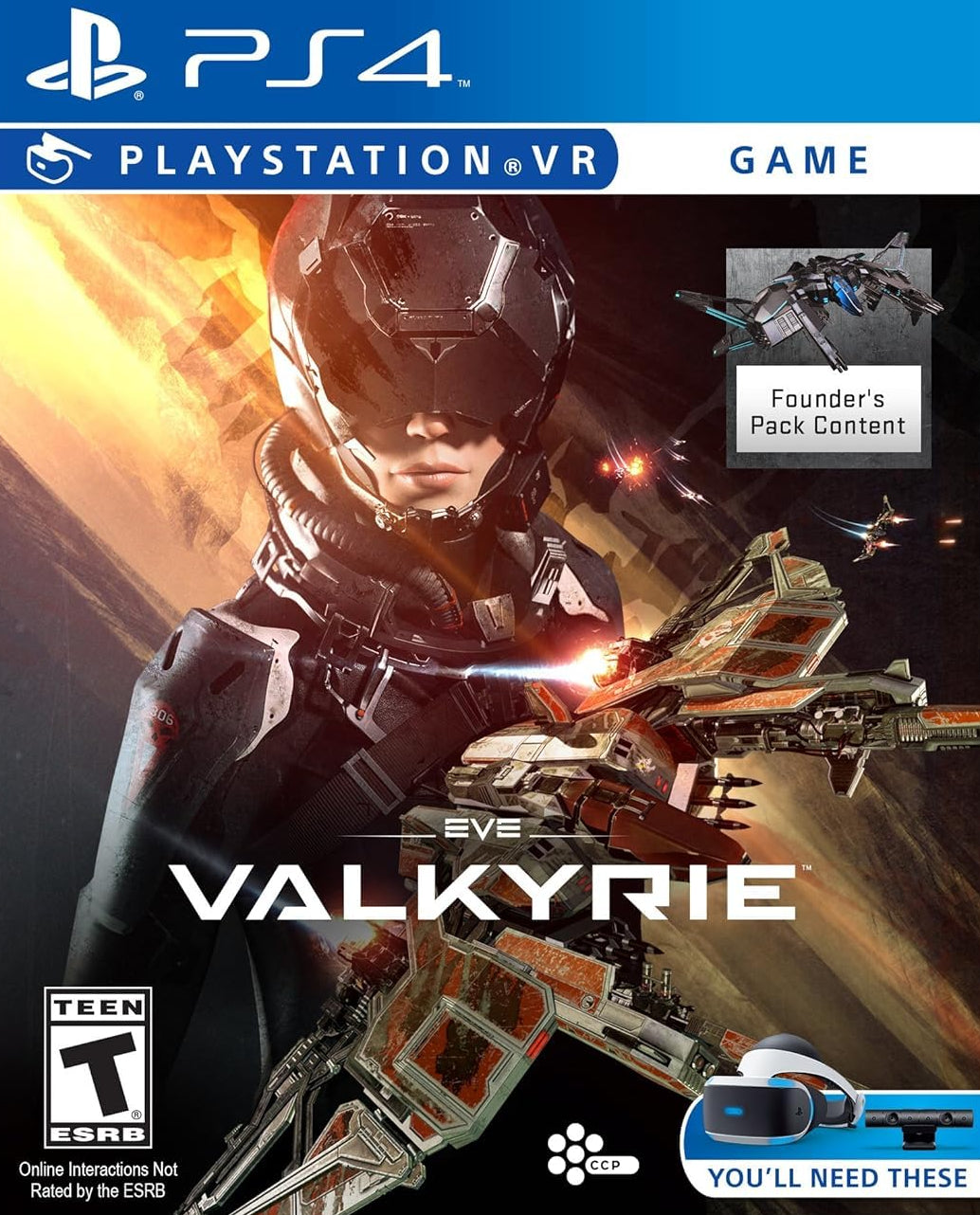 PlayStation VR game cover for 'Valkyrie' on a PS4 console.