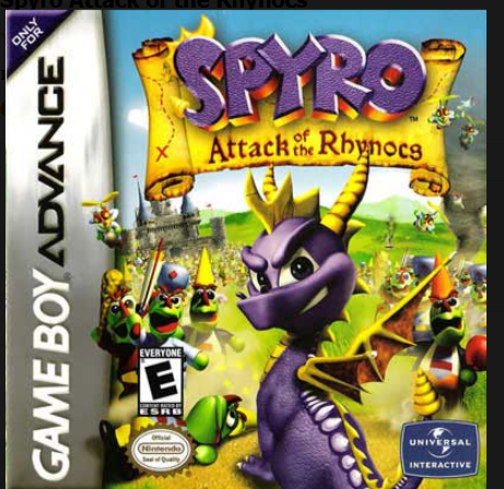 Spyro Attack of the Rhynocs GameBoy Advance