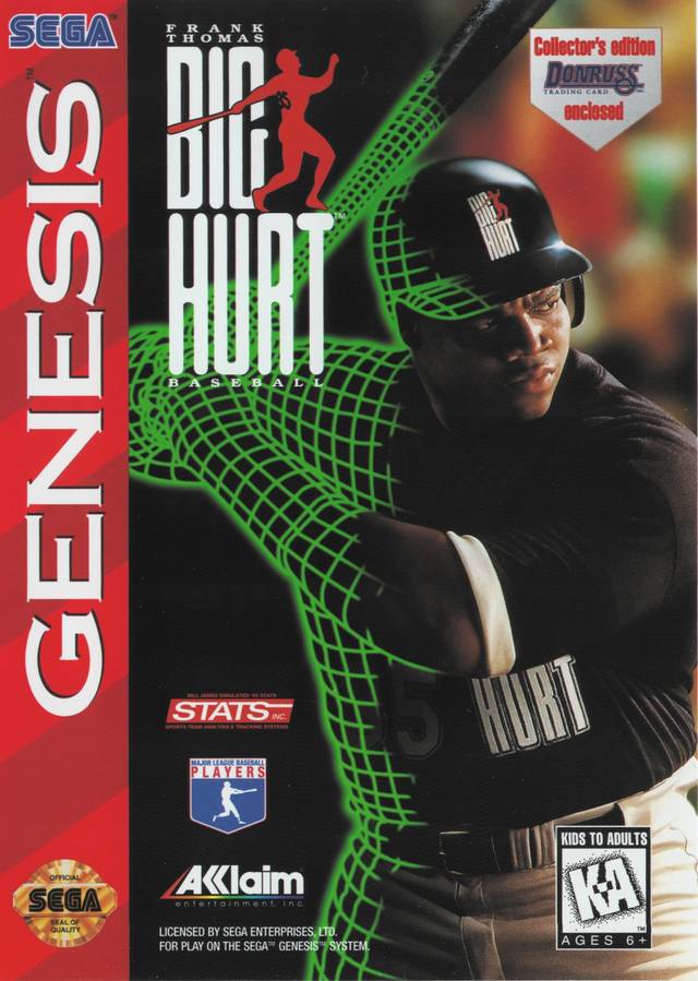 Frank Thomas Big Hurt Baseball Sega Genesis