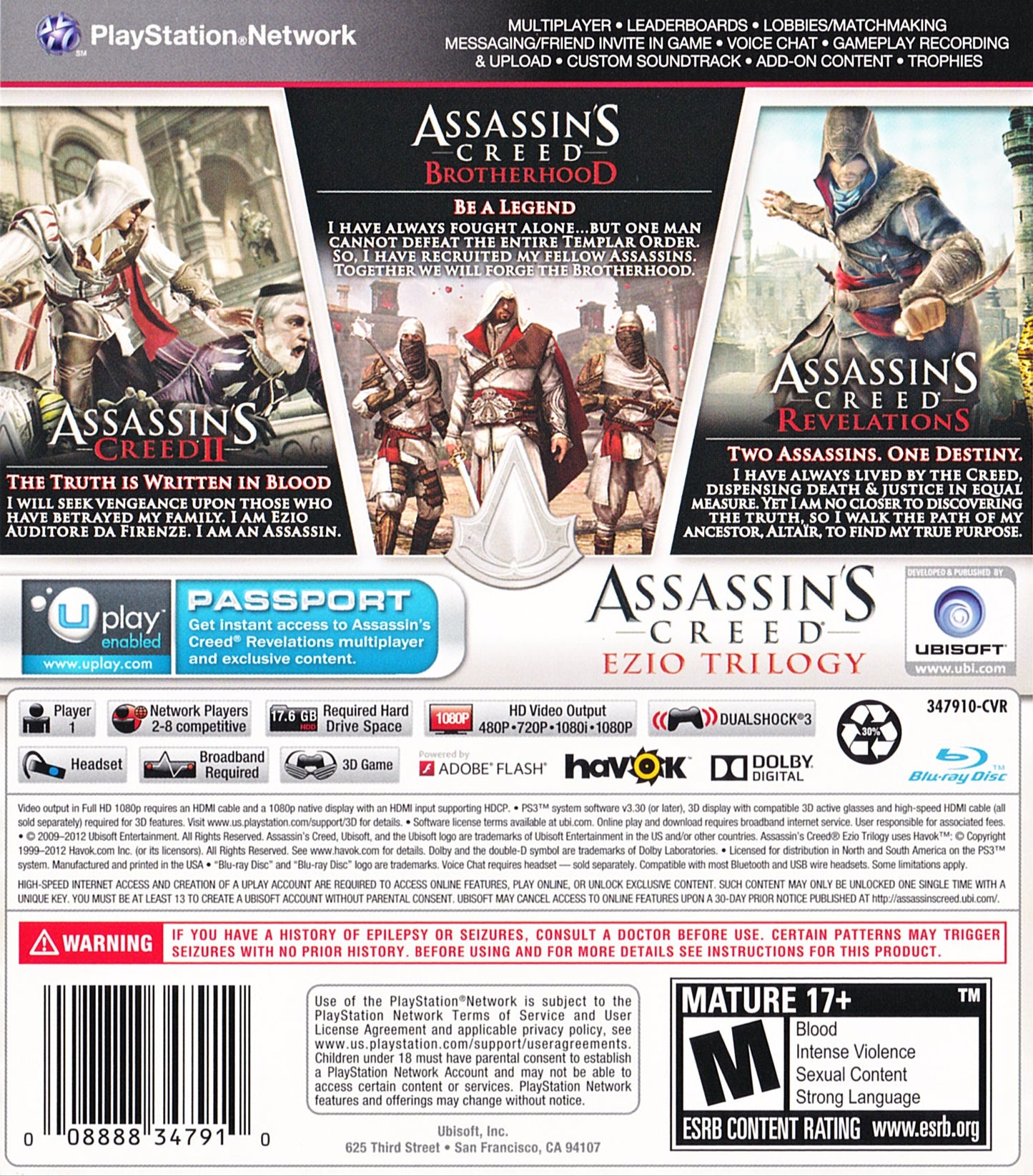 Assassin's Creed: Ezio Trilogy Playstation 3