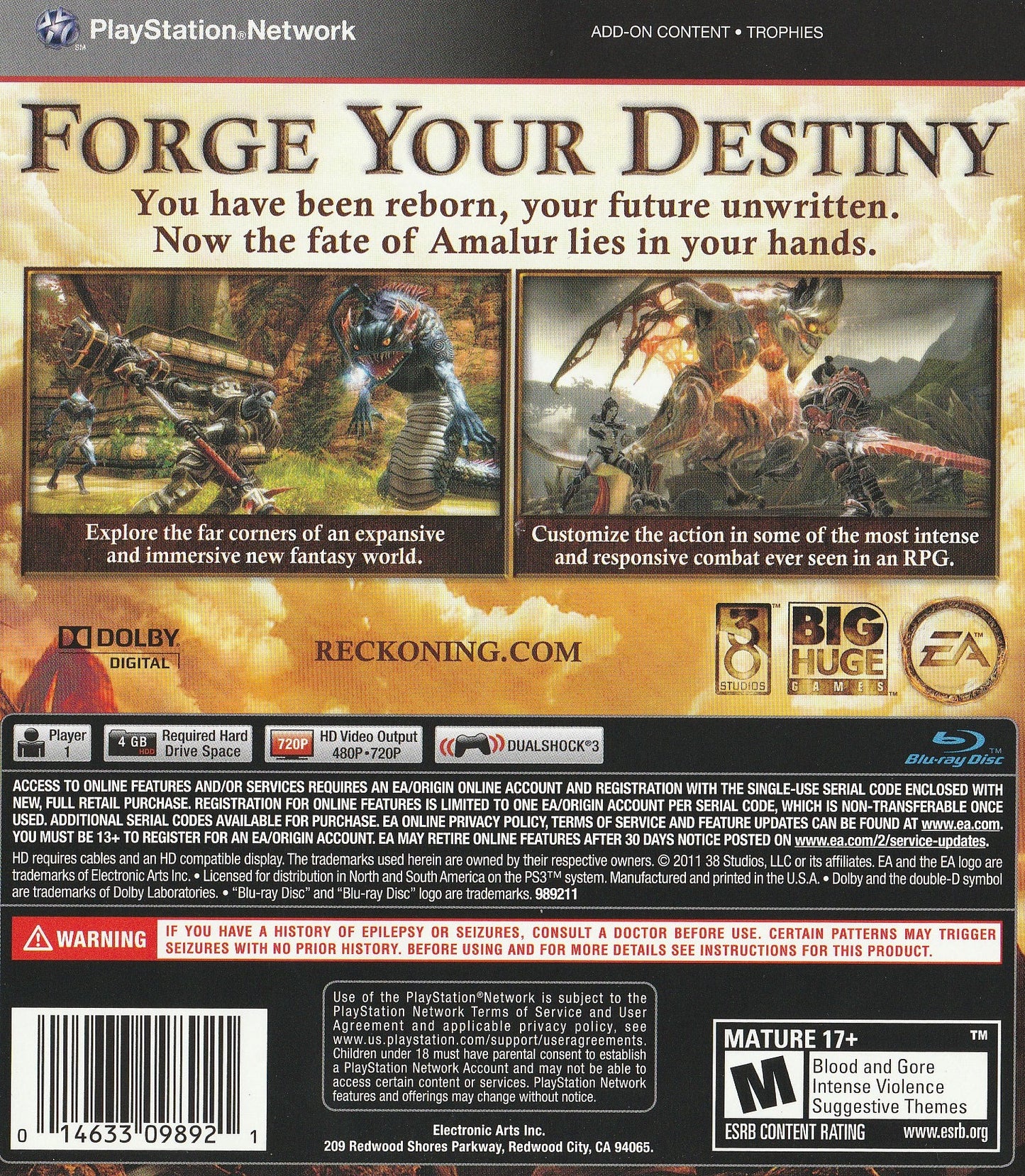 Kingdoms Of Amalur Reckoning Playstation 3