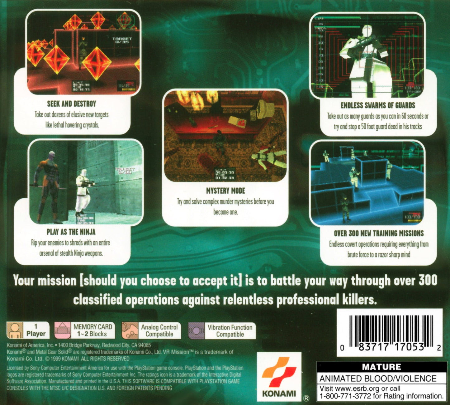 Metal Gear Solid VR Missions Playstation