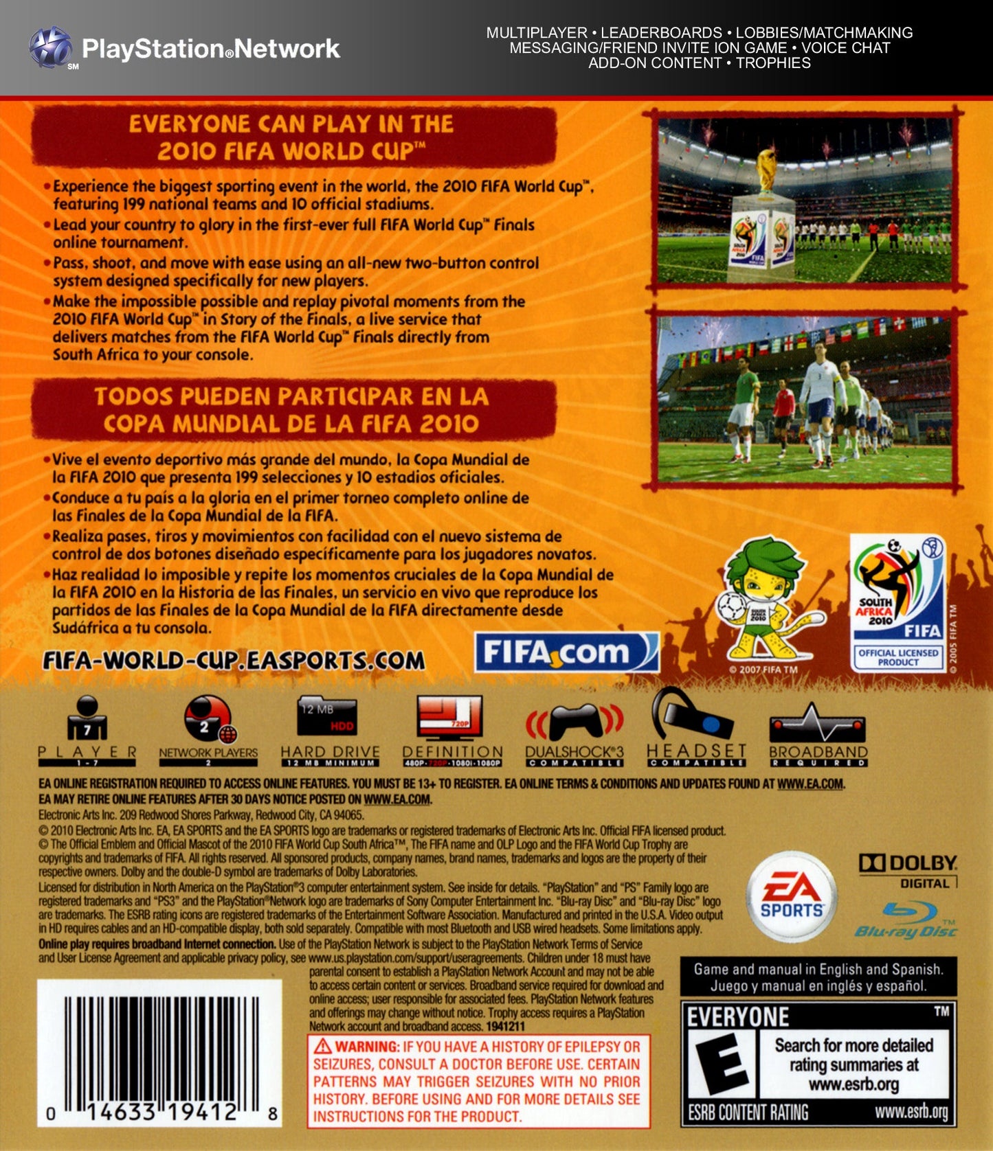 2010 FIFA World Cup South Africa Playstation 3