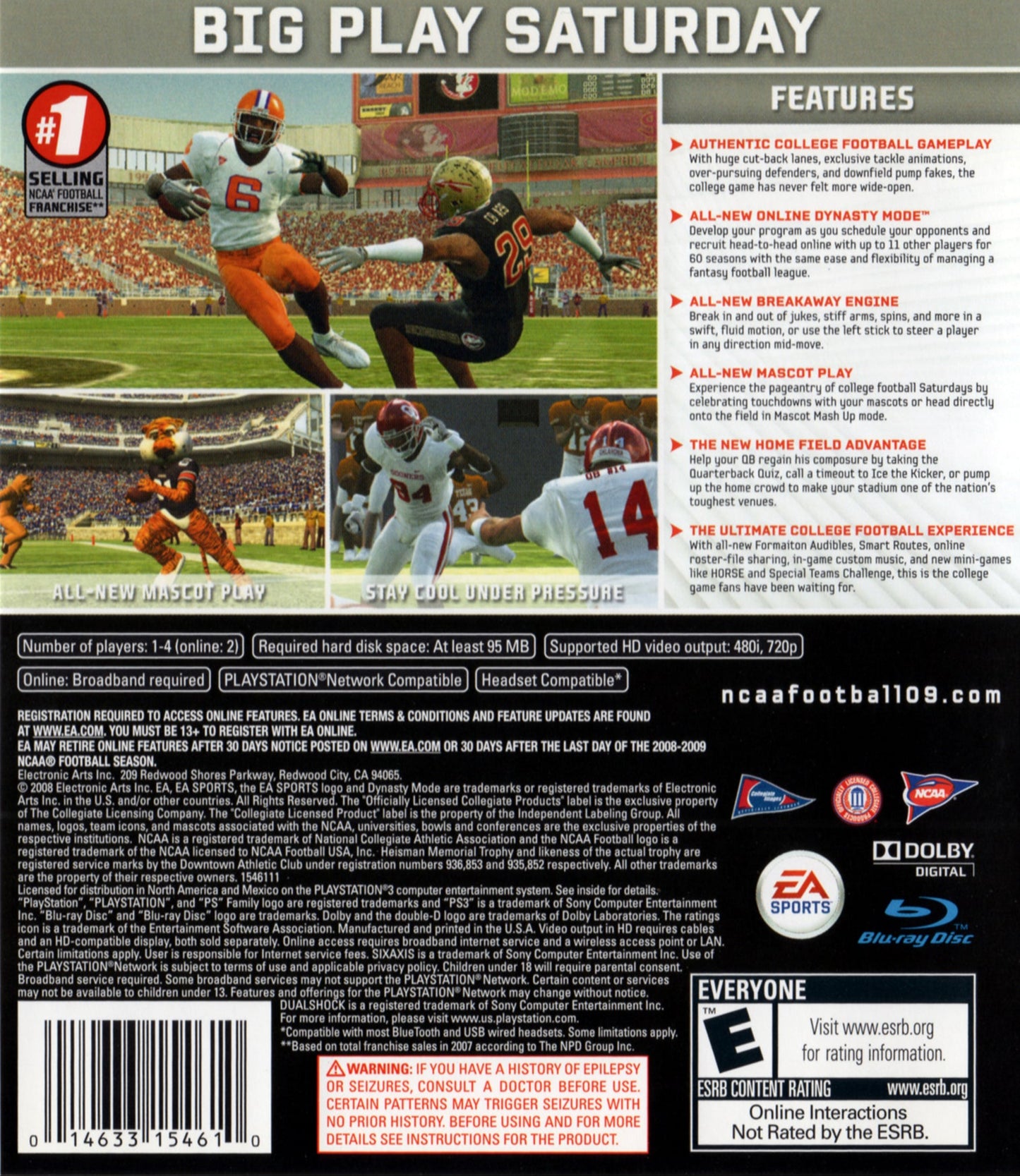 NCAA Football 09 Playstation 3