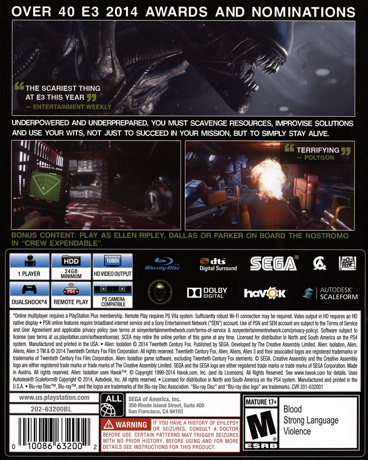 Alien: Isolation Playstation 4
