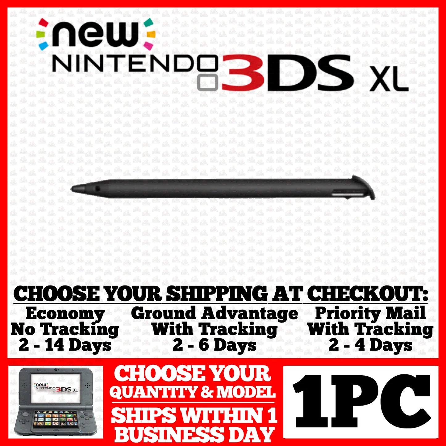 Black Stylus Stylus Pen for New 3DS XL Nintendo 3DS