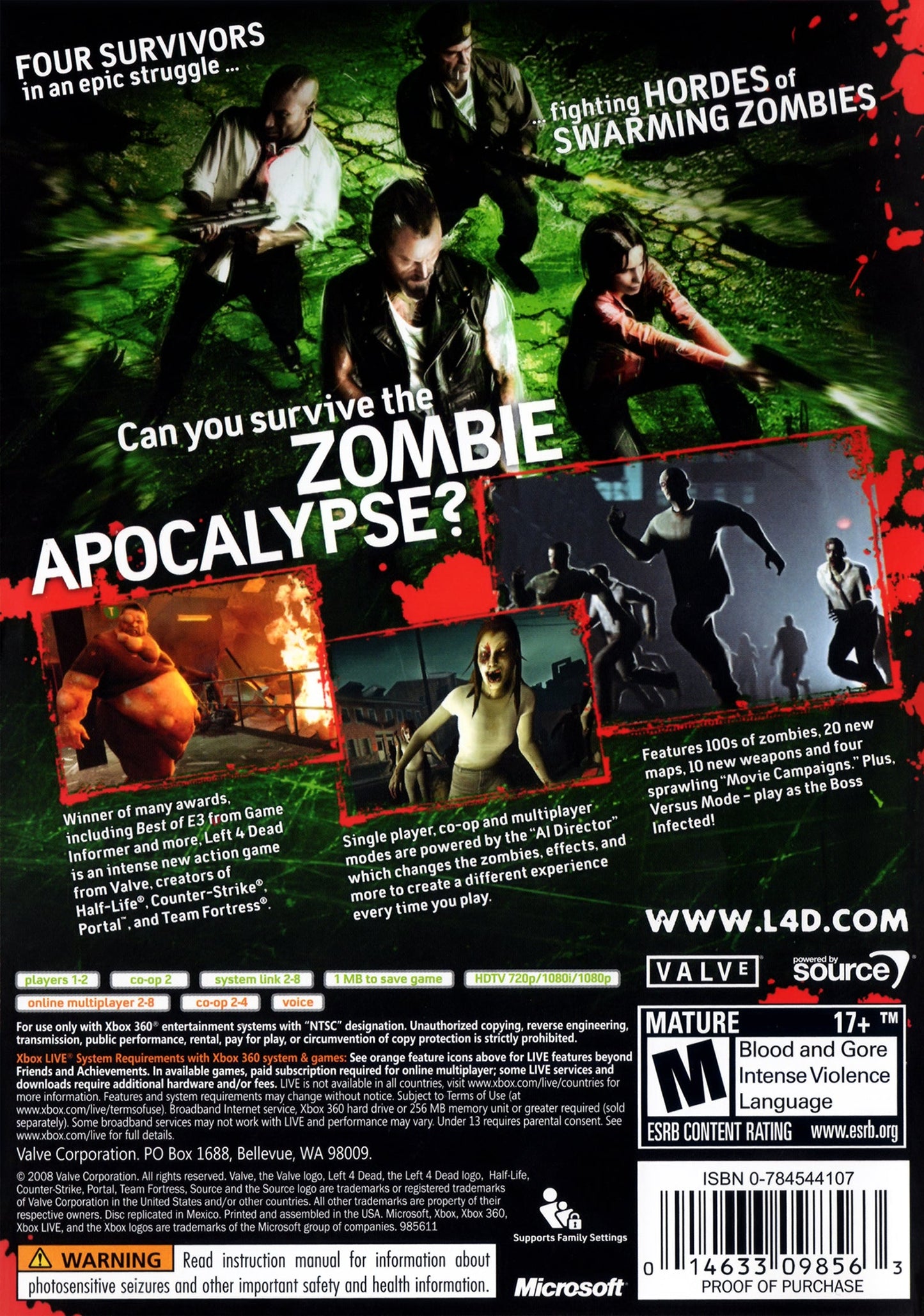 Left 4 Dead Xbox 360
