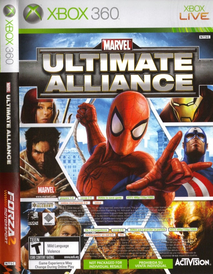 Marvel Ultimate Alliance & Forza 2 Xbox 360