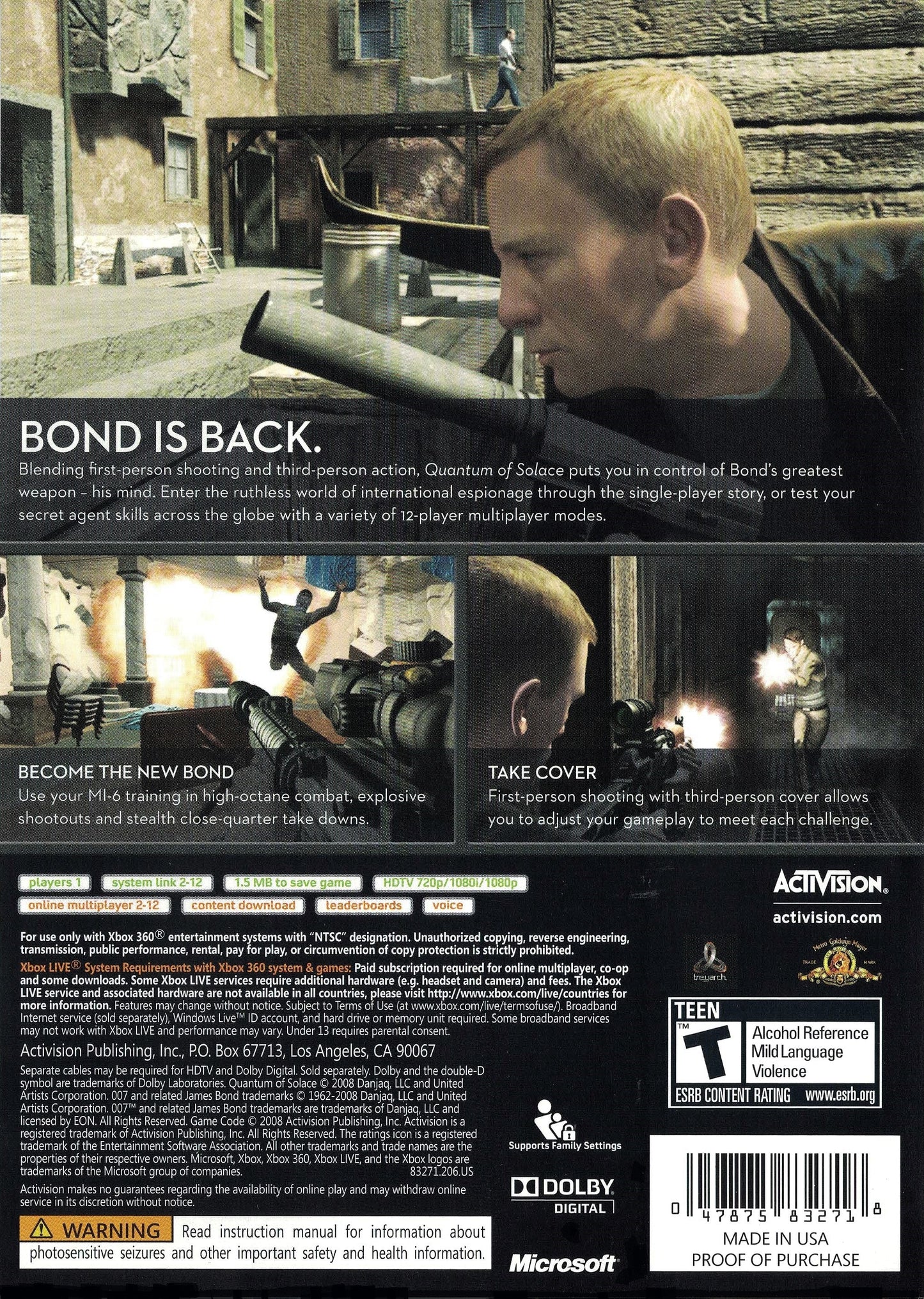 007 Quantum of Solace Xbox 360