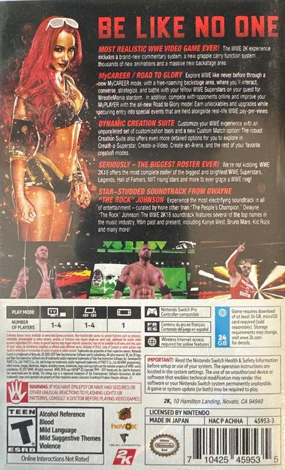 WWE 2K18 Nintendo Switch
