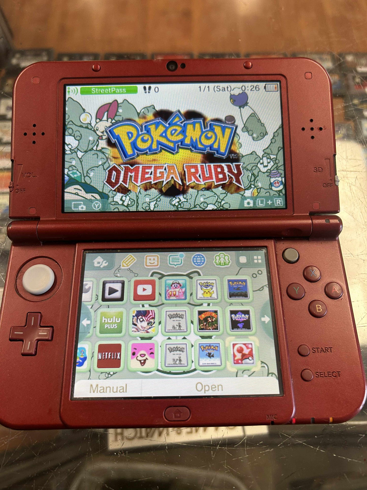 Red New 3DS XL With Pokemon Games Nintendo 3DS
