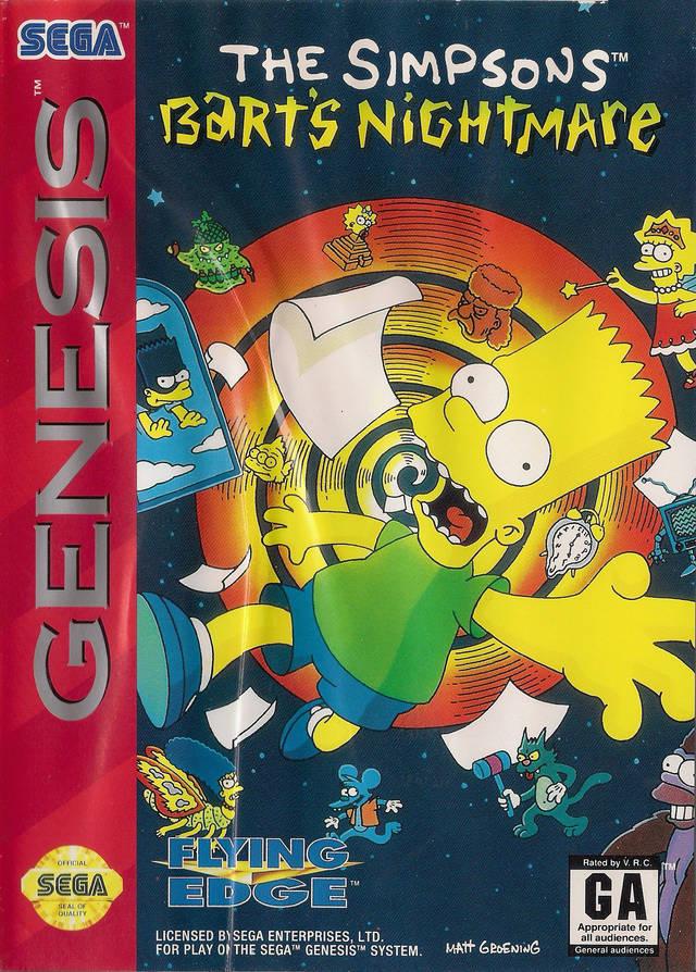 The Simpsons Bart's Nightmare Sega Genesis