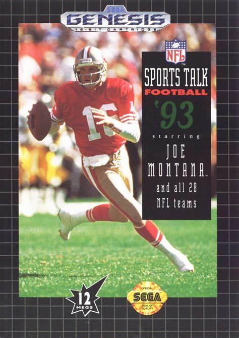Sports Talk Football '93 Starring Joe Montana Sega Genesis