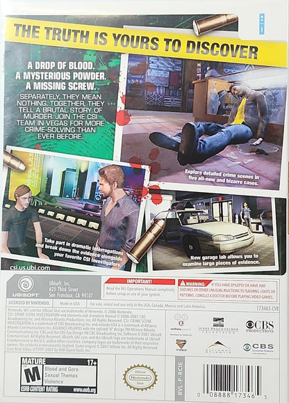CSI Hard Evidence Wii