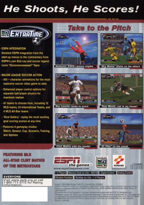 ESPN MLS ExtraTime Playstation 2
