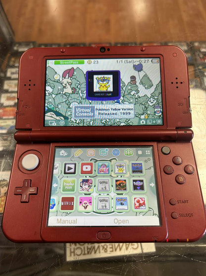 Red New 3DS XL With Pokemon Games Nintendo 3DS