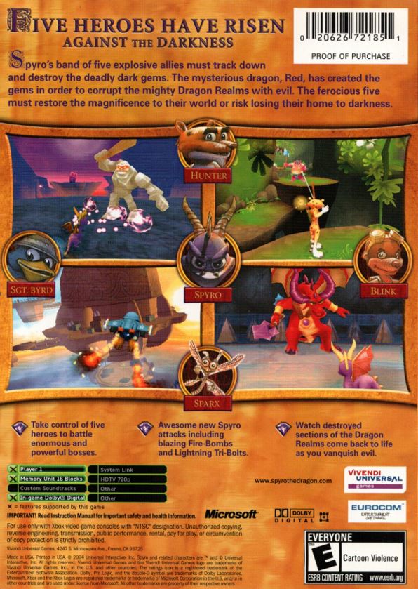 Spyro A Heros Tail Xbox