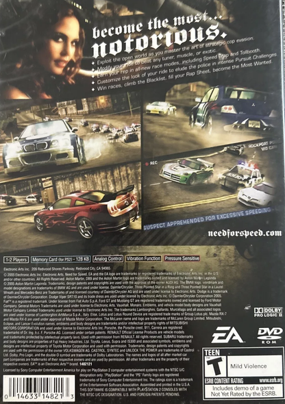 Need For Speed Most Wanted Playstation 2