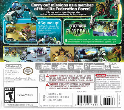 Metroid Prime Federation Force Nintendo 3DS