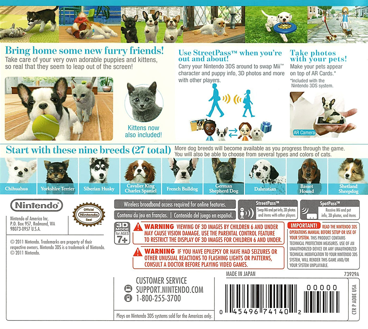 Nintendogs + Cats: French Bulldog & New Friends Nintendo 3DS