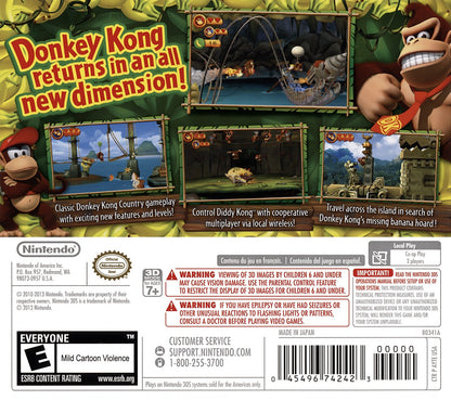 Donkey Kong Country Returns 3D Nintendo 3DS