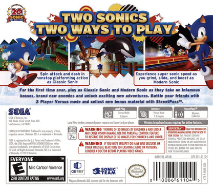 Sonic Generations Nintendo 3DS