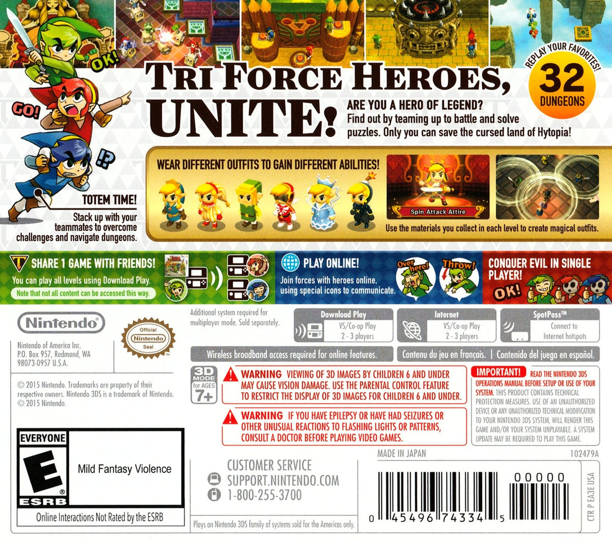 Zelda Tri Force Heroes Nintendo 3DS