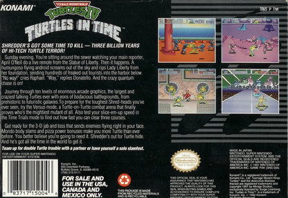 Teenage Mutant Ninja Turtles IV Turtles In Time Super Nintendo