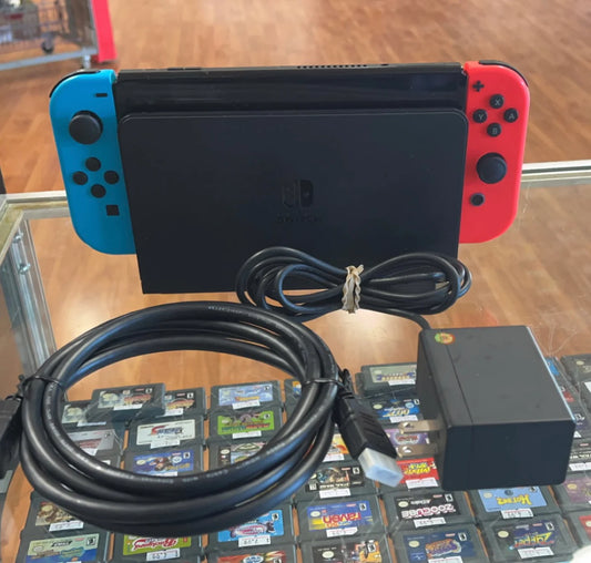 Nintendo Switch OLED with Blue and Red Joy-Con Nintendo Switch