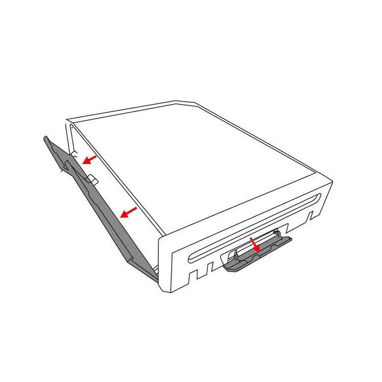 Black Plastic 3 piece door replacement for Nintendo Wii