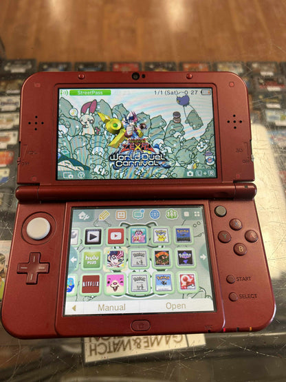 Red New 3DS XL With Pokemon Games Nintendo 3DS