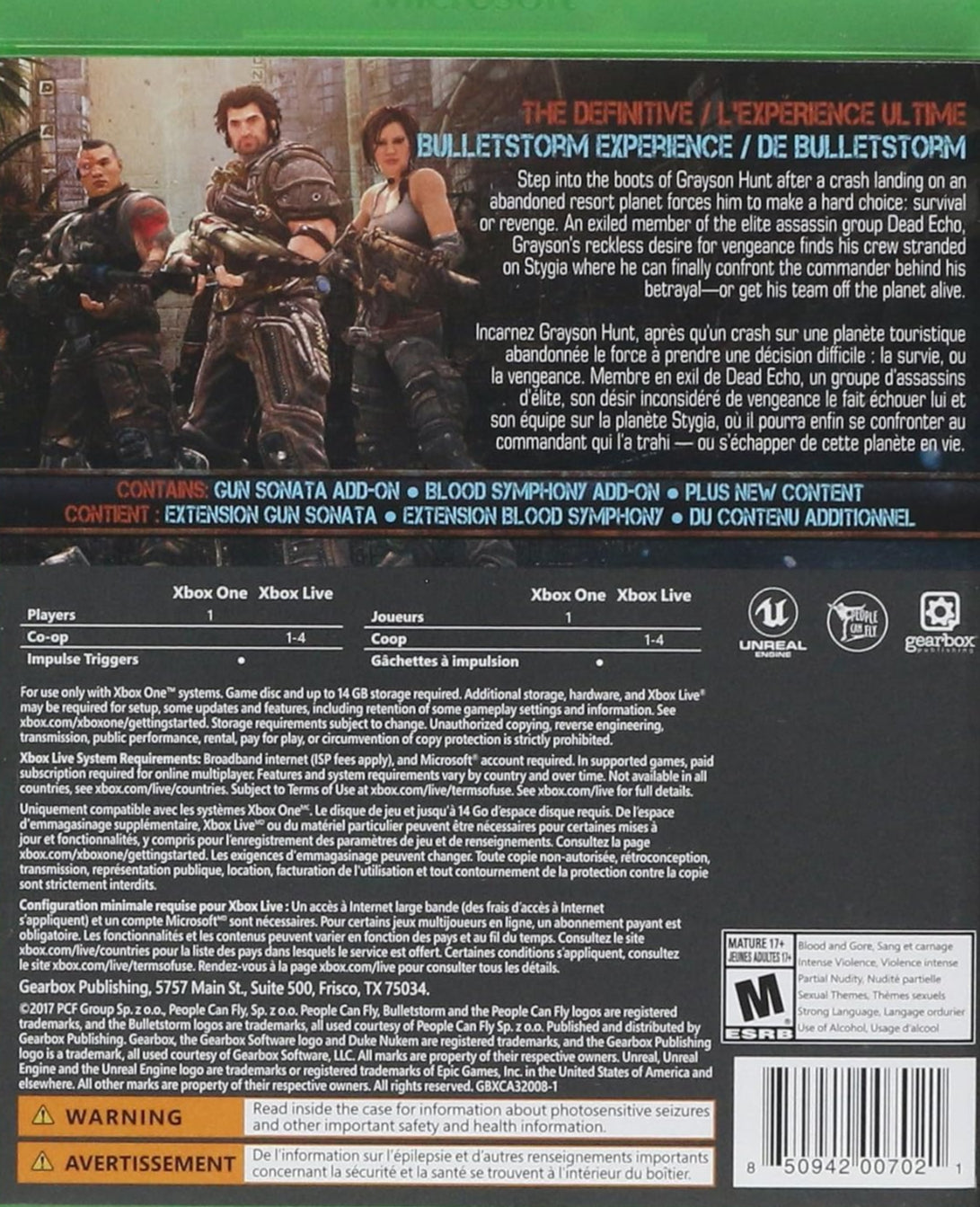 Bulletstorm: Full Clip Edition Xbox One