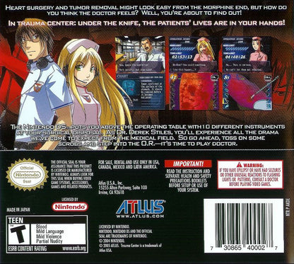 Trauma Center Under the Knife Nintendo DS