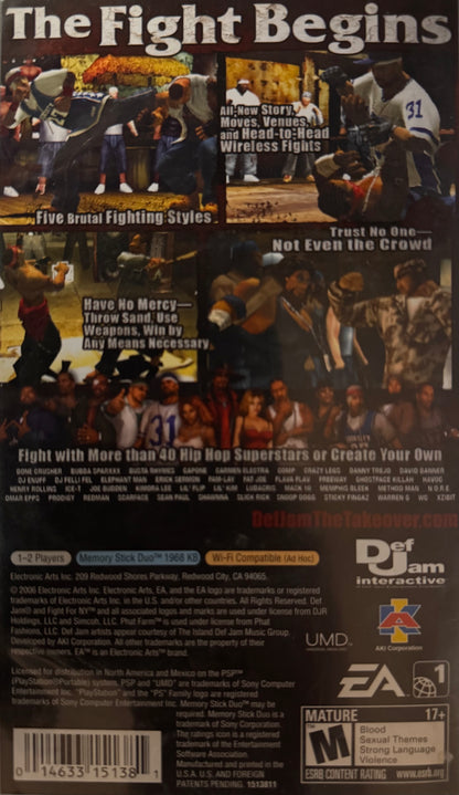 Def Jam Fight for NY The Takeover PSP