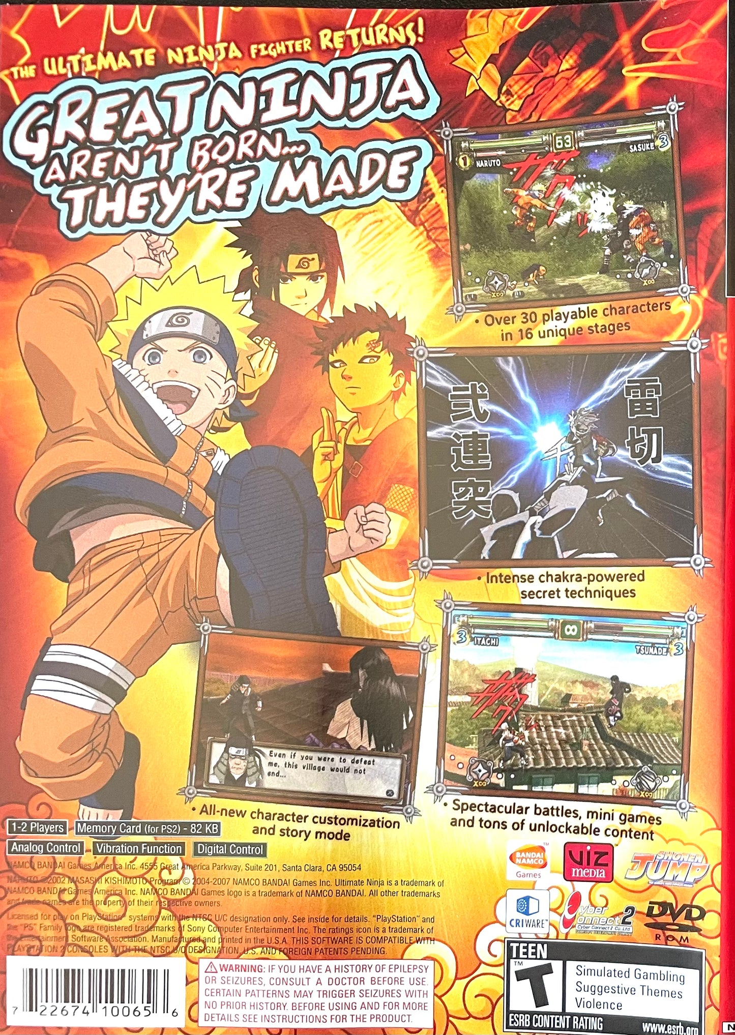 Naruto Ultimate Ninja 2 Playstation 2