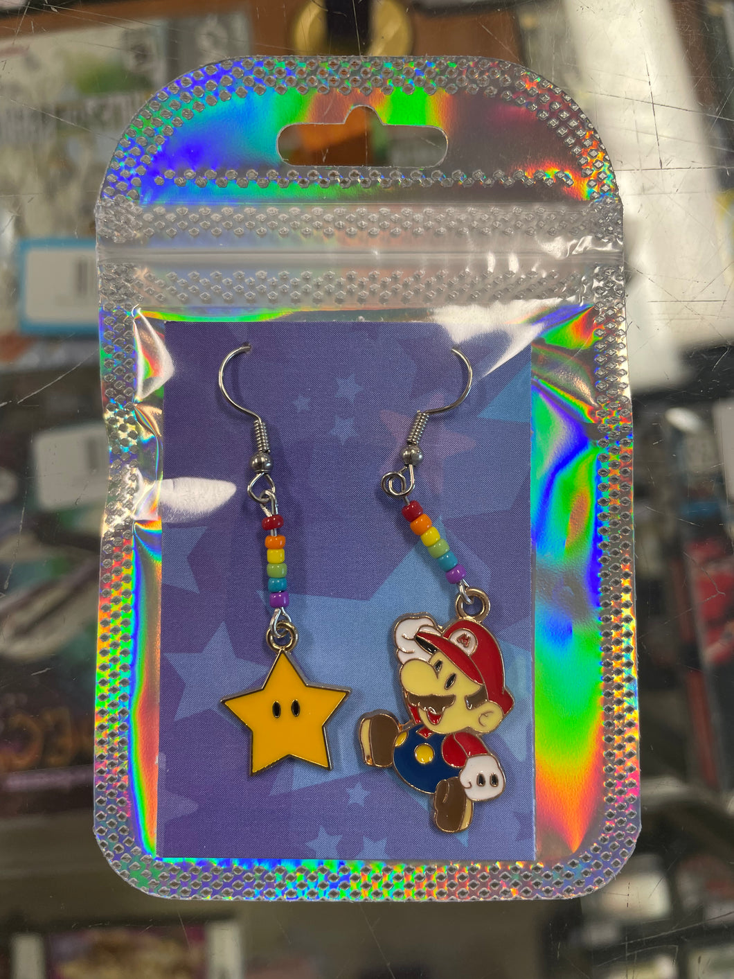 Super Mario Power-Up Star Earrings