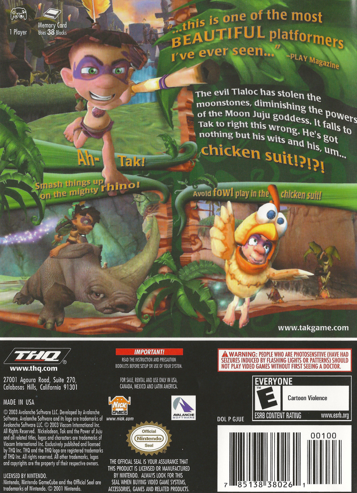 Tak And The Power Of JuJu Gamecube