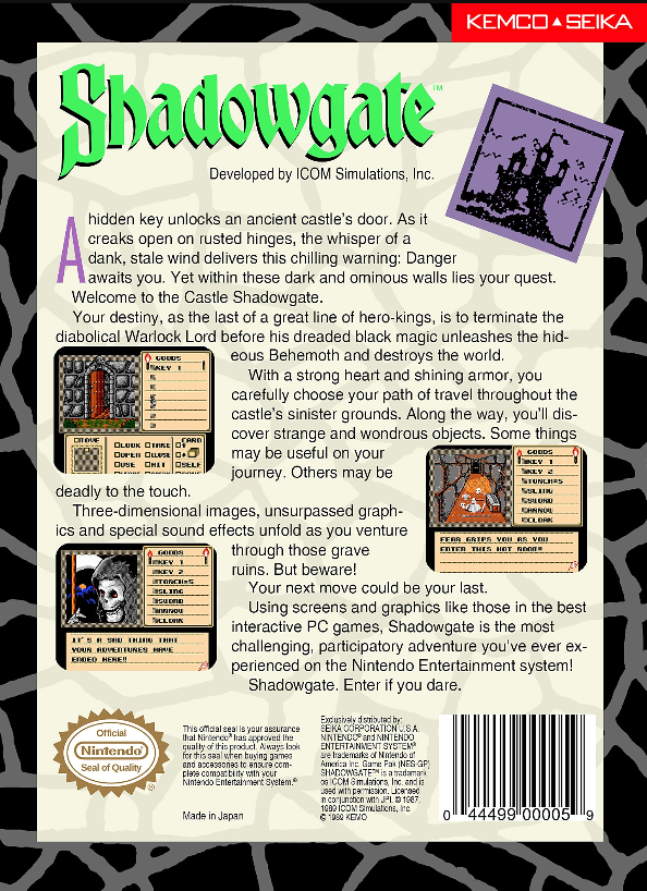 Shadowgate NES