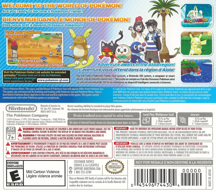 Pokemon Moon Nintendo 3DS