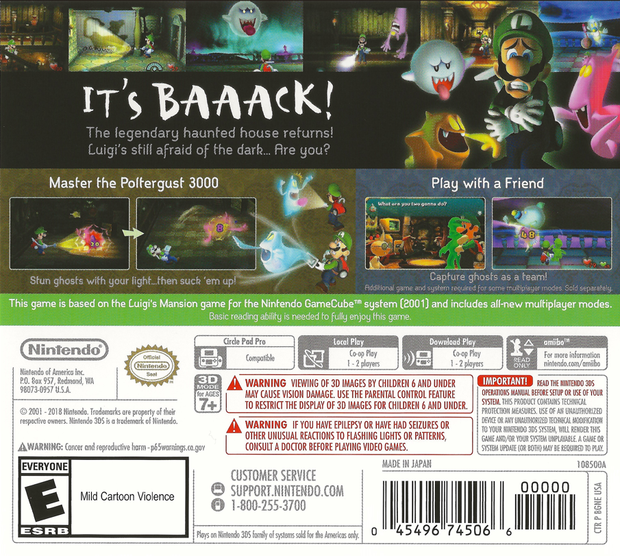 Luigi's Mansion Nintendo 3DS