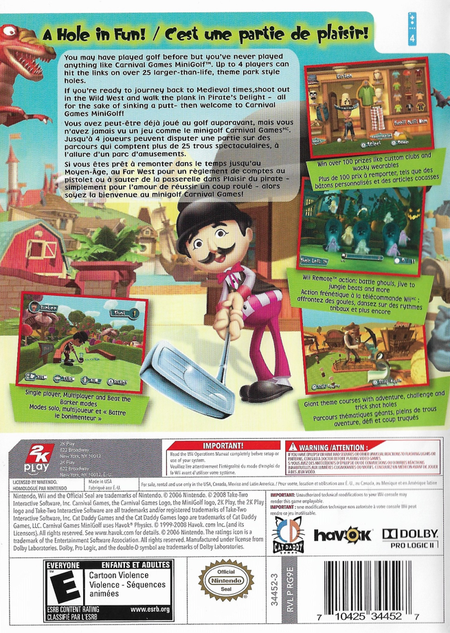 Carnival Games Mini Golf Wii
