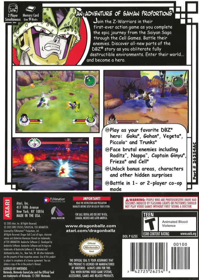 Dragon Ball Z Sagas Gamecube