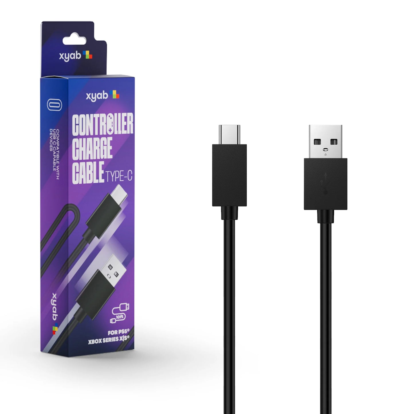 XYAB PS5/ Xbox Series X / S Controller Charging Cable 10FT
