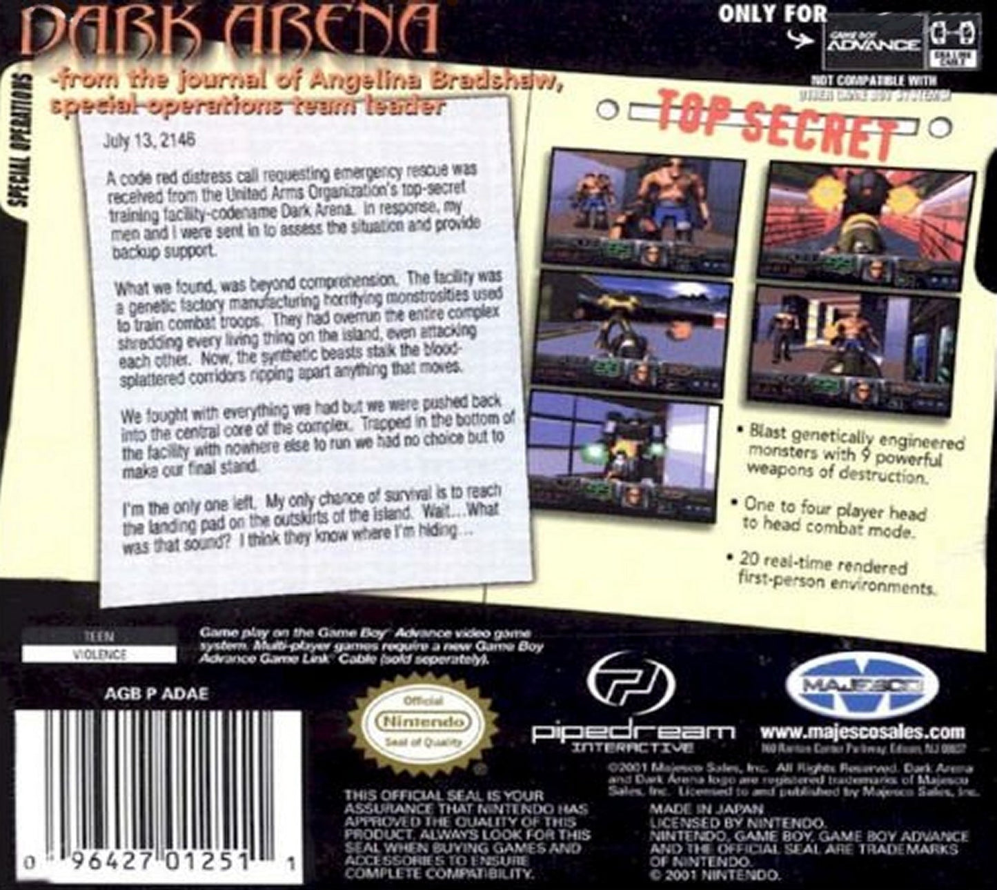 Dark Arena GameBoy Advance
