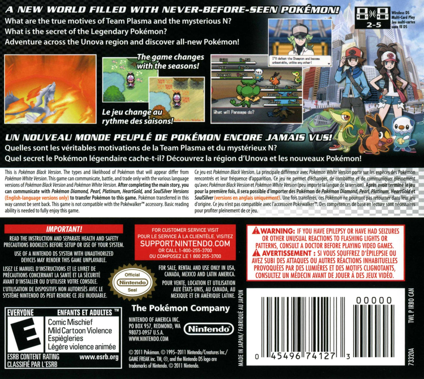 Pokemon Black Nintendo DS