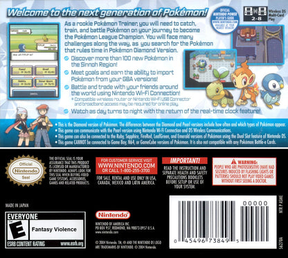 Pokemon Diamond Nintendo DS