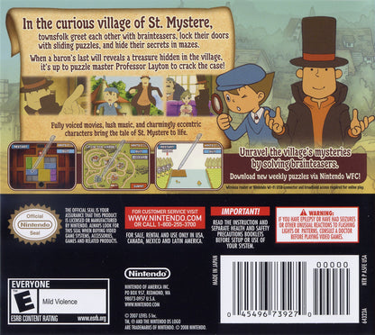 Professor Layton And The Curious Village Nintendo DS