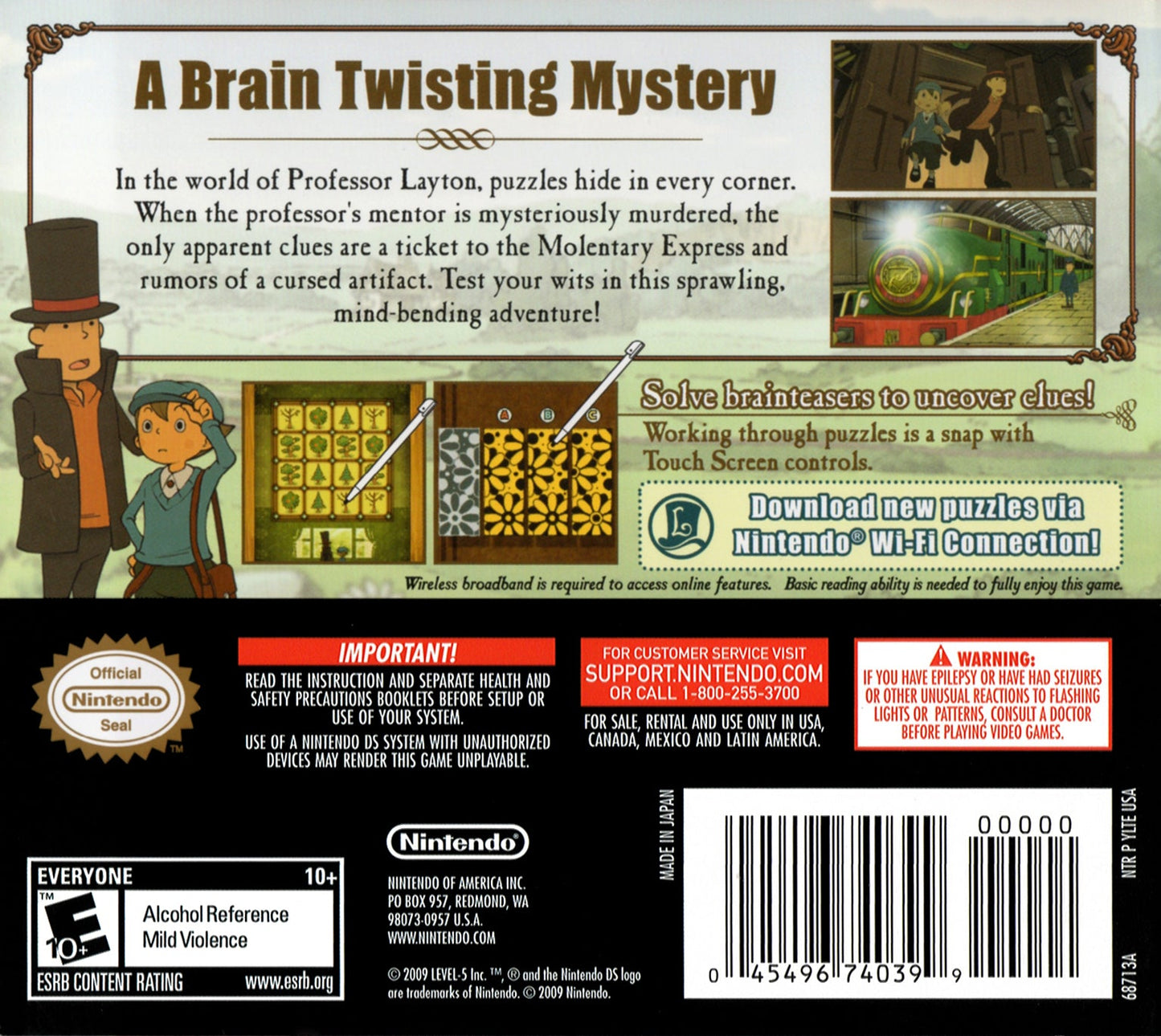 Professor Layton And The Diabolical Box Nintendo DS