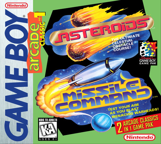Arcade Classic: Asteroids and Missile Command GameBoy